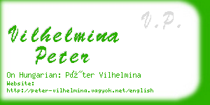 vilhelmina peter business card
